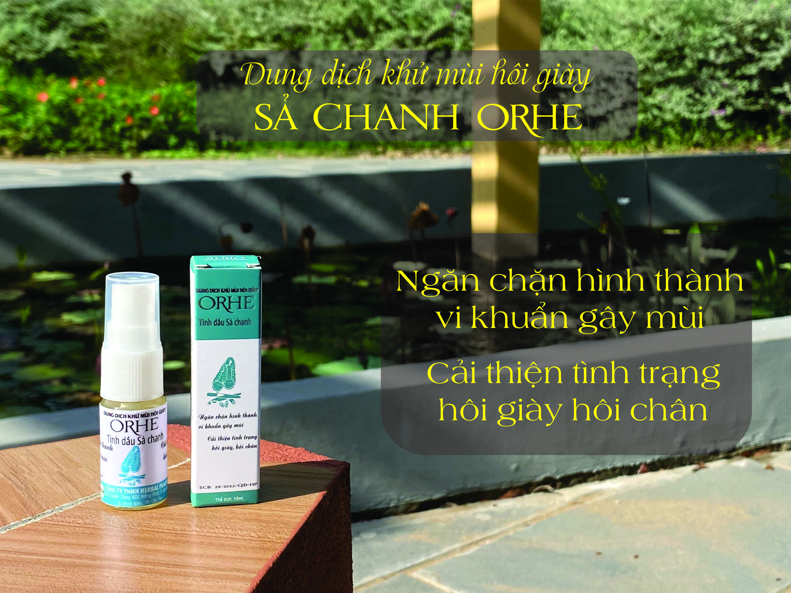 XỊT KHỬ MÙI HÔI GIÀY TINH DẦU SẢ CHANH ORHE